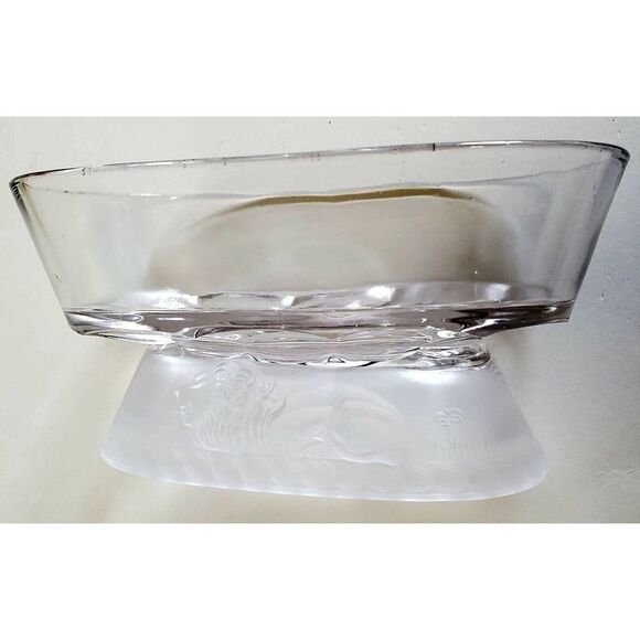 EAPG Frosted Lion Compote Base Gillinder & Sons Early American Pressed Glass - Picture 6 of 9